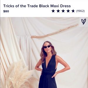 NWT Lulu’s black maxi dress size M